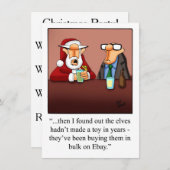 Funny X-mas Party Einladungen (Vorne/Hinten)