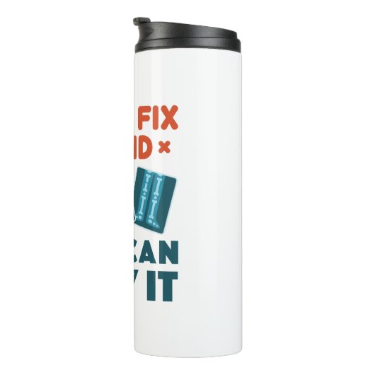 Funny X-Ray Techniker Krass Tech X-Ray Stupid Thermosbecher (Nach rechts gedreht)