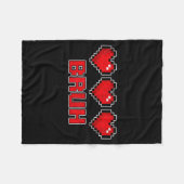 Funny Xel Hearts Gamer Bruh, Valentines Video Game Fleecedecke (Vorderseite (Horizontal))