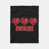 Funny Xel Hearts Gamer Bruh, Valentines Video Game Fleecedecke (Vorderseite)