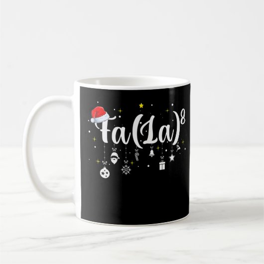 Funny Xmas 2021 Fa La 8 Math Lehrer Weihnachten Kaffeetasse (Links)