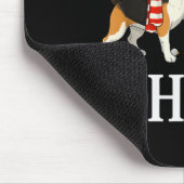 Funny Xmas Beagle Pushing Christmas Tree Over Dog  Mousepad (Ecke)