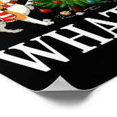 Funny Xmas Beagle Pushing Christmas Tree Over Dog Poster (Ecke)