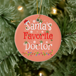 Funny Xmas beleuchtet Weihnachten Lieblings-Doktor Keramik Ornament