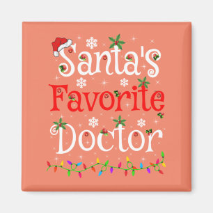 Funny Xmas beleuchtet Weihnachten Lieblings-Doktor Magnet