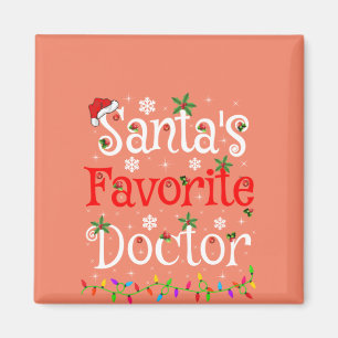 Funny Xmas beleuchtet Weihnachten Lieblings-Doktor Magnet