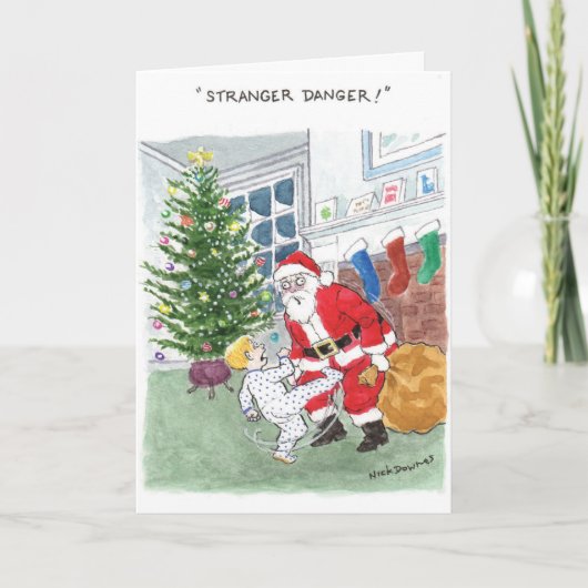 Funny Xmas Card - Größere Gefahr Weihnachten Karte (Vorderseite)