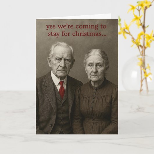 Funny Xmas card  Karte (Gelbe Blume)