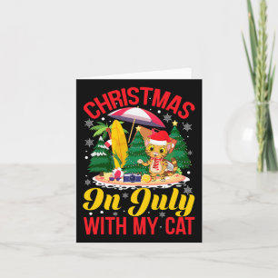Funny Xmas Cat Owner - Weihnachten im Juli Karte