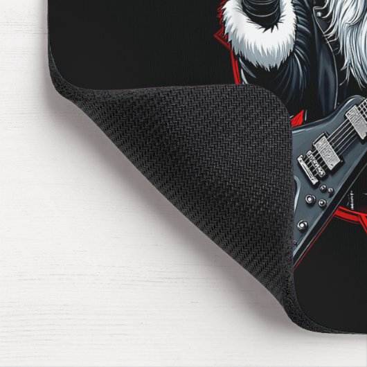 Funny Xmas Christmas Guitar Santa Sleigher Heavy M Mousepad (Ecke)