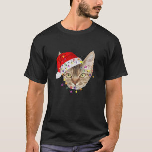 Funny Xmas Devon Rex Weihnachtslicht Adventure Fac T-Shirt