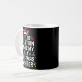Funny Xmas Due To Inflation Ugly Christmas Sweater Kaffeetasse (Vorderseite Links)