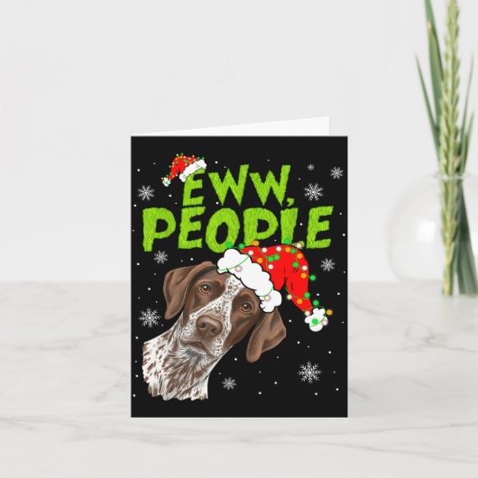 Funny Xmas Ew People Gsp Dogs Lover Pajamas Men Wo Karte (Vorderseite)