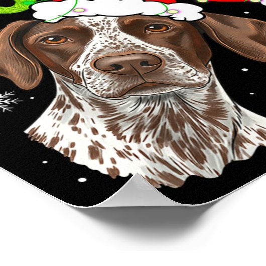 Funny Xmas Ew People Gsp Dogs Lover Pajamas Men Wo Poster (Ecke)