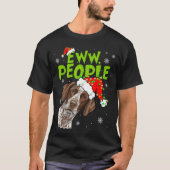 Funny Xmas Ew People Gsp Dogs Lover Pajamas Men Wo T-Shirt (Vorderseite)