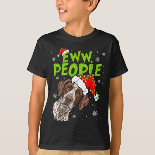 Funny Xmas Ew People Gsp Dogs Lover Pajamas Men Wo T-Shirt (Vorderseite)