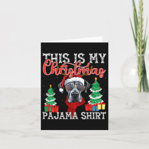 Funny Xmas Familie Matching Pajama Great Dane Chri Karte