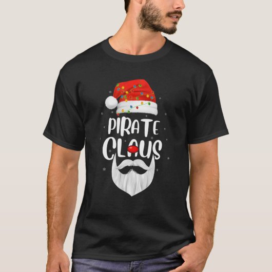 Funny Xmas Familie Matching Pirate Claus Santa Chr T-Shirt (Vorderseite)