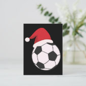 Funny Xmas Fußball Weihnachtsmannmütze, Fußball Lo Postkarte (Stehend Vorderseite)