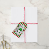 Funny Xmas Gnome Tratitional Cfarbig Personalisier Geschenkanhänger (Mit Garn)
