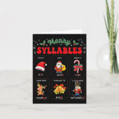 Funny Xmas Holiday Christmas Syllables Reading Tea Karte (Vorderseite)