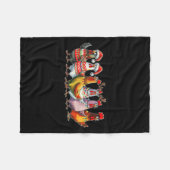 Funny Xmas Hühnchen Bauer Weihnachtsmatching Famil Fleecedecke (Vorderseite (Horizontal))