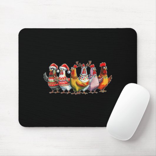 Funny Xmas Hühnchen Bauer Weihnachtsmatching Famil Mousepad (Mit Mouse)