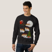 Funny Xmas Licht Tree Santa Riding Hamster Chri Sweatshirt (Vorne ganz)