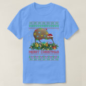 Funny Xmas Licht Tree Santa Ugly Kiwi Bird Chri T-Shirt (Design vorne)