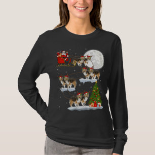 Funny Xmas Licht Tree Sheltie Kirche von Mario Bot T-Shirt