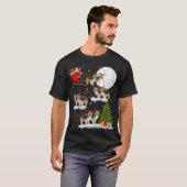 Funny Xmas Licht Tree Sheltie Kirche von Mario Bot T-Shirt (Vorne ganz)