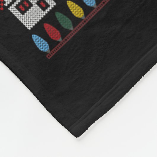 Funny Xmas Lighting Crab Liebhaber Ugly Christmas Fleecedecke (Ecke)