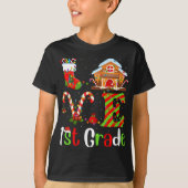 Funny Xmas Lighting Liebe 1. Klasse Lehrerin Chris T-Shirt (Vorderseite)