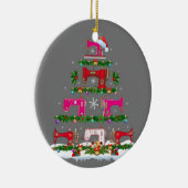 Funny Xmas Lighting Nähmaschine Weihnachtsbaum Keramik Ornament (Rechts)