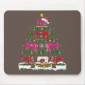 Funny Xmas Lighting Nähmaschine Weihnachtsbaum Mousepad (Vorne)