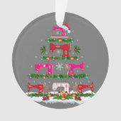 Funny Xmas Lighting Nähmaschine Weihnachtsbaum Ornament (Vorderseite)