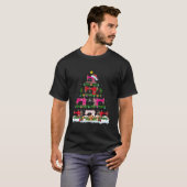 Funny Xmas Lighting Nähmaschine Weihnachtsbaum T-Shirt (Vorne ganz)