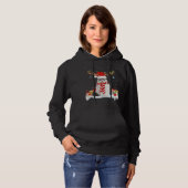 Funny Xmas Lighting Rentier Weihnachtsmannmütze Ra Hoodie (Vorne ganz)