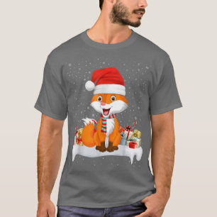 Funny Xmas Lighting Rentier Weihnachtsmannmütze vo T-Shirt
