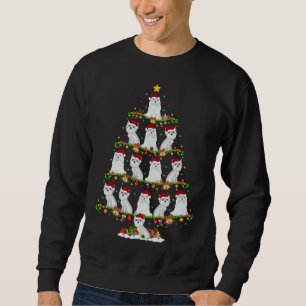 Funny Xmas Lighting Santa Maltipoo Weihnachtsbaum Sweatshirt