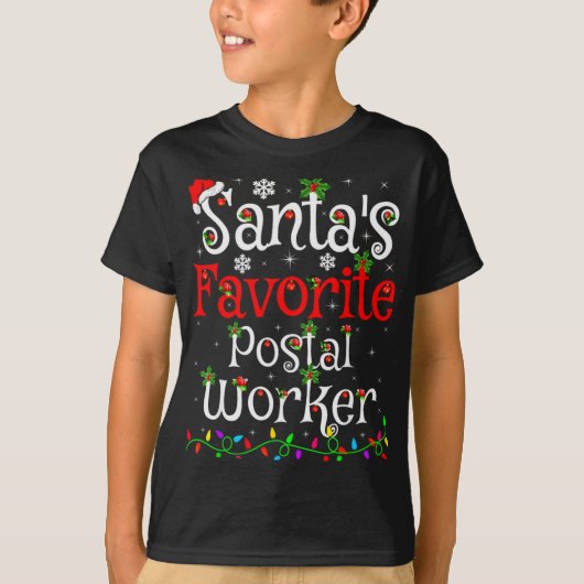 Funny Xmas Lighting Santas Favorite Stal Worker C T-Shirt (Vorderseite)
