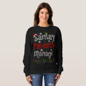 Funny Xmas Lighting Santa's Lieblings-Manager Chri Sweatshirt (Vorne ganz)