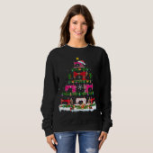 Funny Xmas Lighting Sewing Machine Christmas Tree Sweatshirt (Vorne ganz)