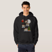 Funny Xmas Lighting Tree Santa Riding Spitz C Hoodie (Vorne ganz)