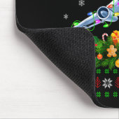 Funny Xmas Lighting Tree Santa Ugly Airplane Chris Mousepad (Ecke)