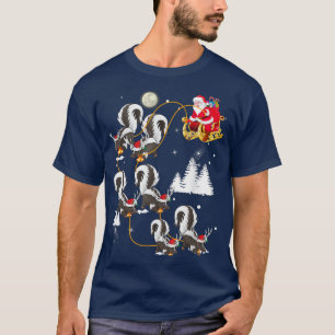 Funny Xmas Lighting Tree Skunk Skunk T-Shirt
