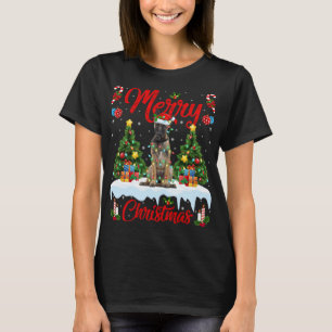 Funny Xmas Lighting Weihnachtsmannmütze Belgisch M T-Shirt