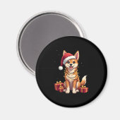 Funny Xmas Lighting Weihnachtsmannmütze Tamaskan D Magnet (Vorderseite/Rückseite)