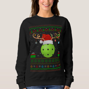 Funny Xmas Lighting Weihnachtsmannmütze Ugly Pickl Sweatshirt