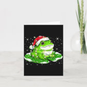 Funny Xmas Lights Frog Cute Toad Frogs Women Men K Karte (Vorderseite)